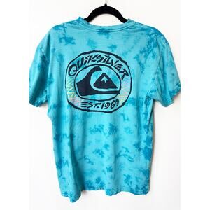 Quiksilver Tie Dye‎ Blue Surf T-shirt Medium